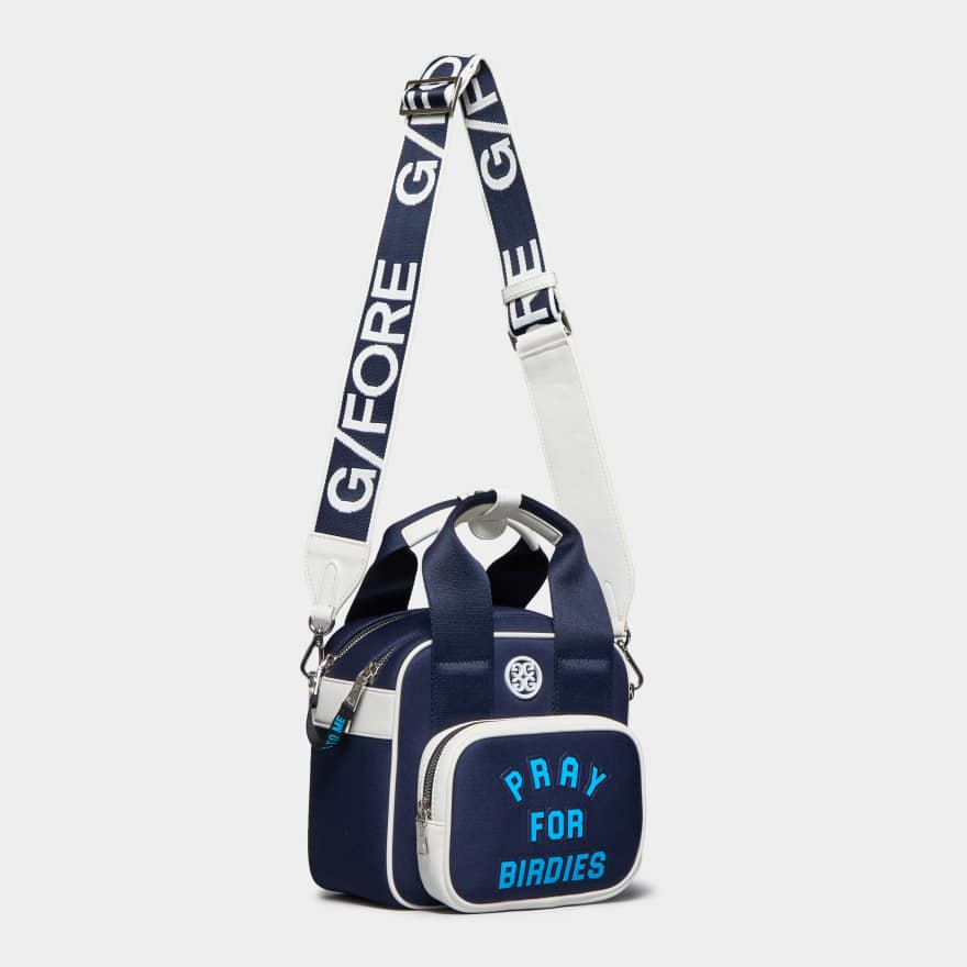 LTD RELEASE PRAY FOR BIRDIES TOP HANDLE BAG in NAVY/ONYX image number 1