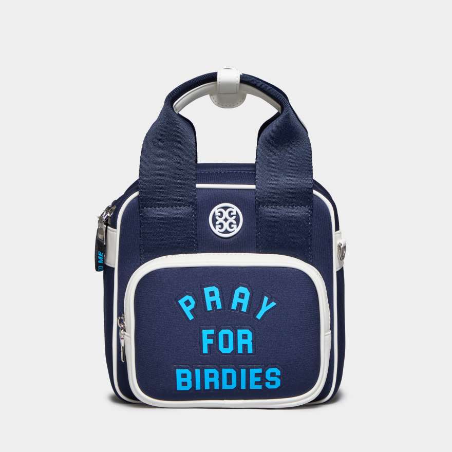 LTD RELEASE PRAY FOR BIRDIES TOP HANDLE BAG in NAVY/ONYX image number 2
