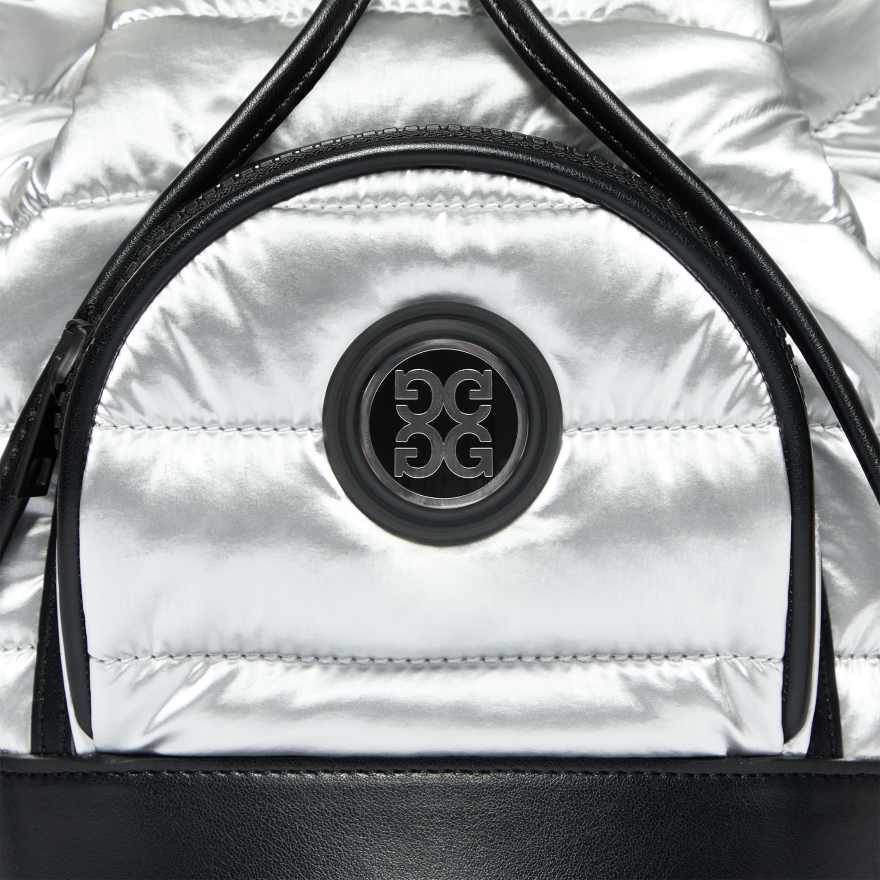 LTD RELEASE CIRCLE G'S QUILTED BUCKET BAG in Snow / Onyx image number 5