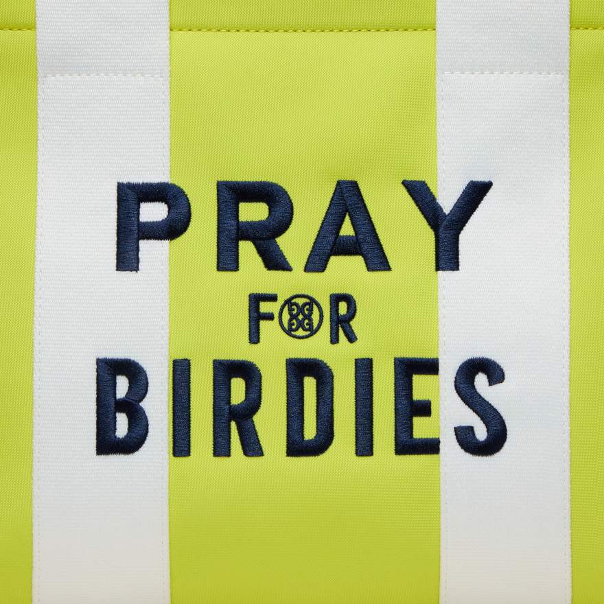 PRAY FOR BIRDIES CANVAS SQUARE BAG in ELECTRIC image number 4