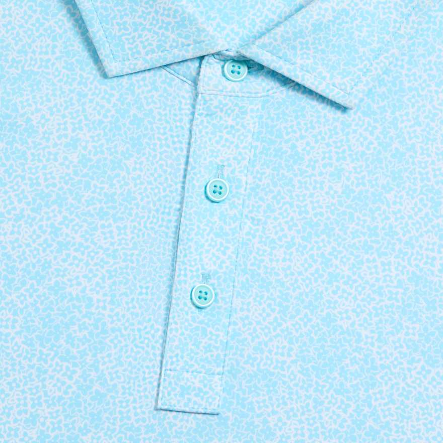 HYDRANGEA TECH JERSEY POLO in CENOTE image number 6