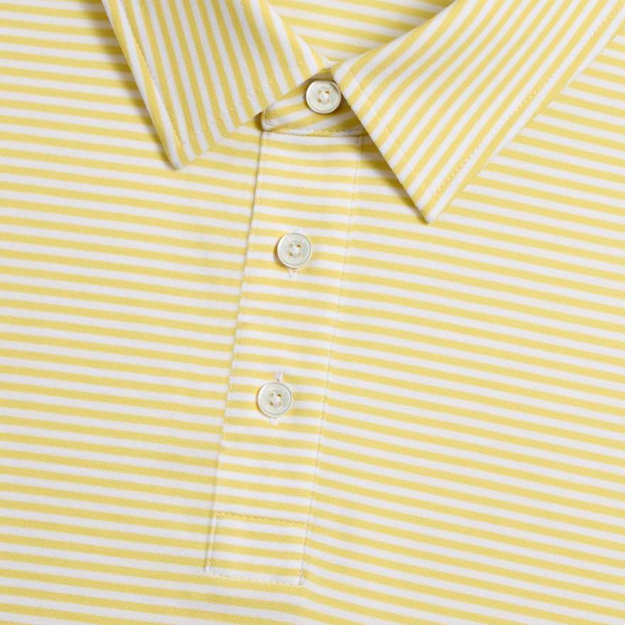 ALL PLAY STRIPE STRETCH KNIT POLO in Canary image number 5