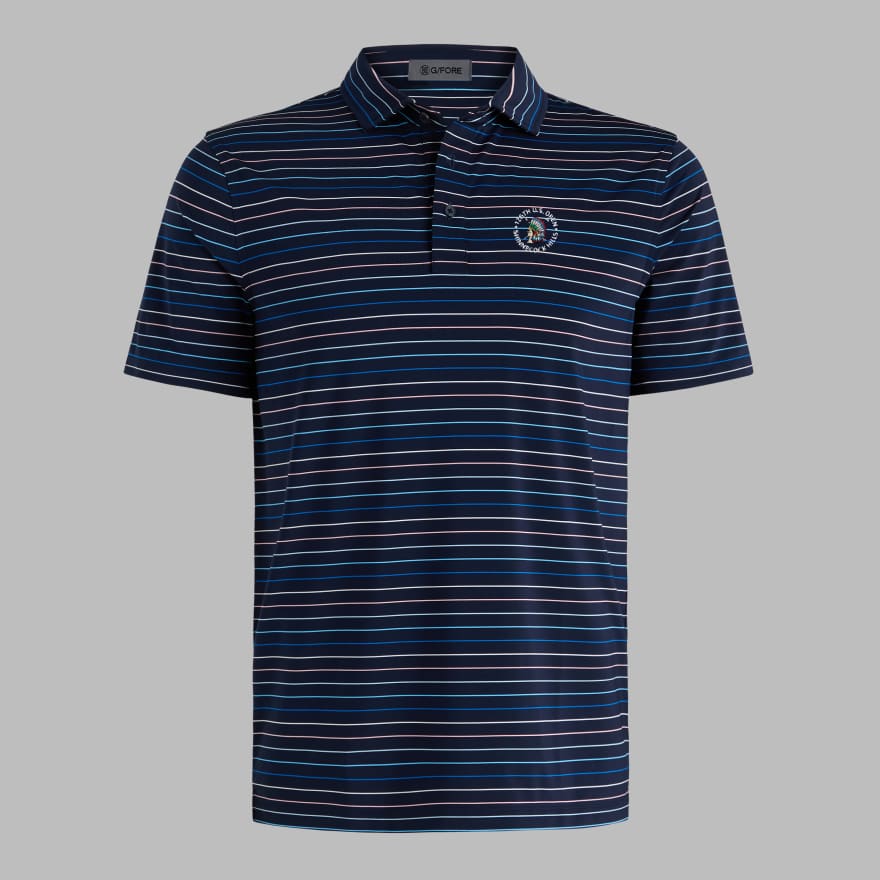 2026 U.S. OPEN MULTI STRIPE TECH JERSEY POLO in TWILIGHT / BAJA image number 1