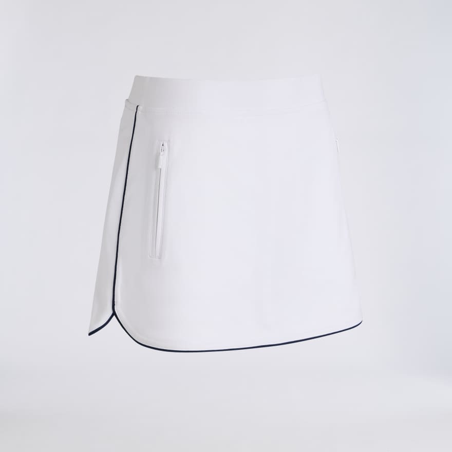 3D TULIP HEM TECH PIQU&Eacute; SKORT in Snow / Twilight image number 1