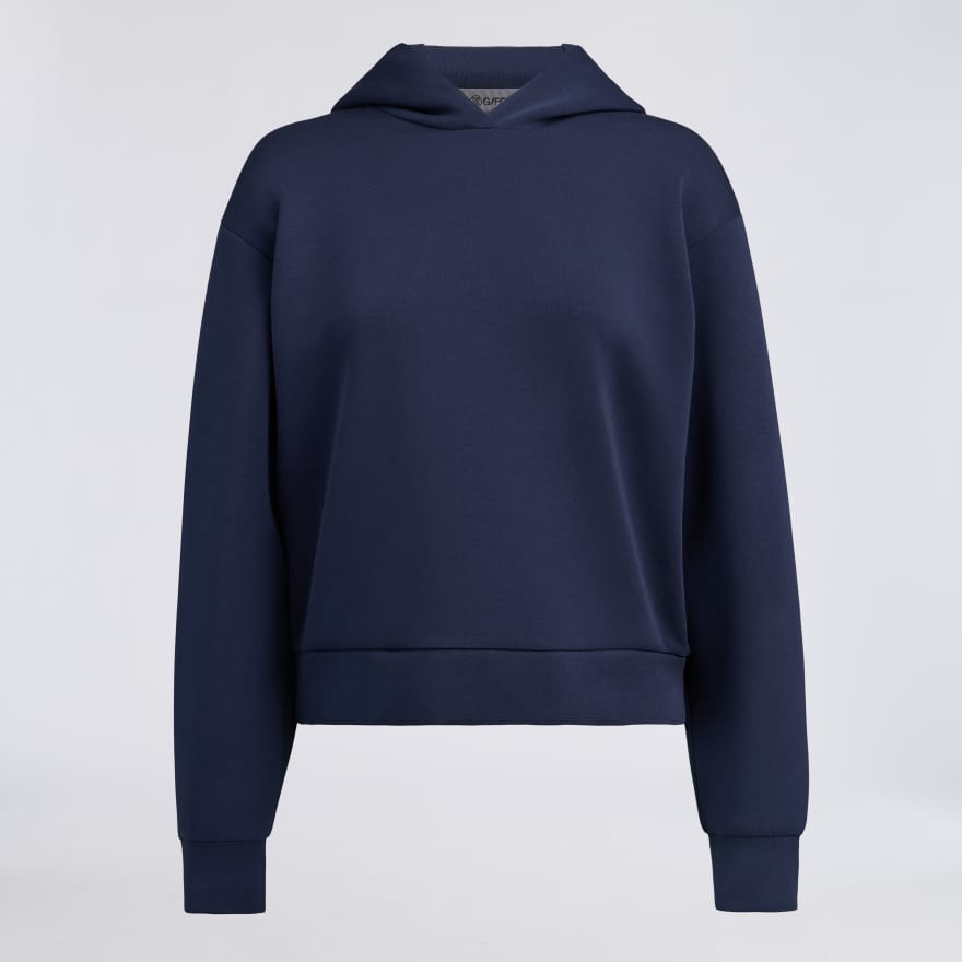 COTTON BLEND SCUBA HOODIE in Twilight image number 1