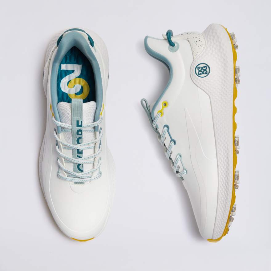 MEN'S MG4+ O2 G/LOCK GOLF SHOE in SNOW / FLY YELLOW image number 1
