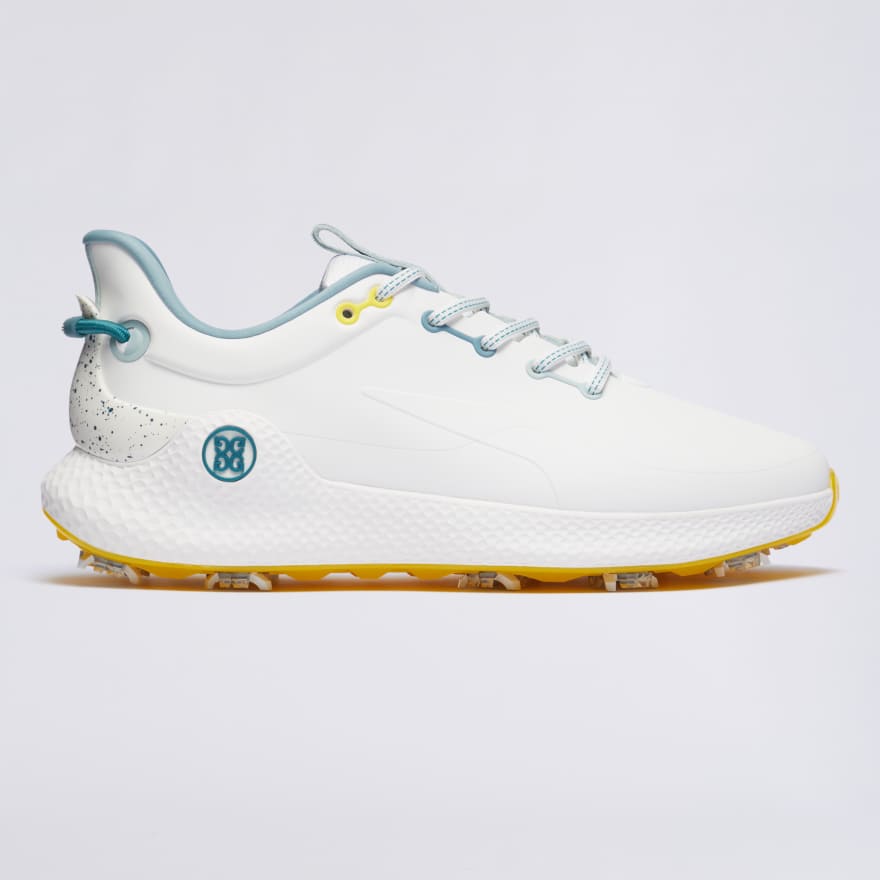 MEN'S MG4+ O2 G/LOCK GOLF SHOE in SNOW / FLY YELLOW image number 3