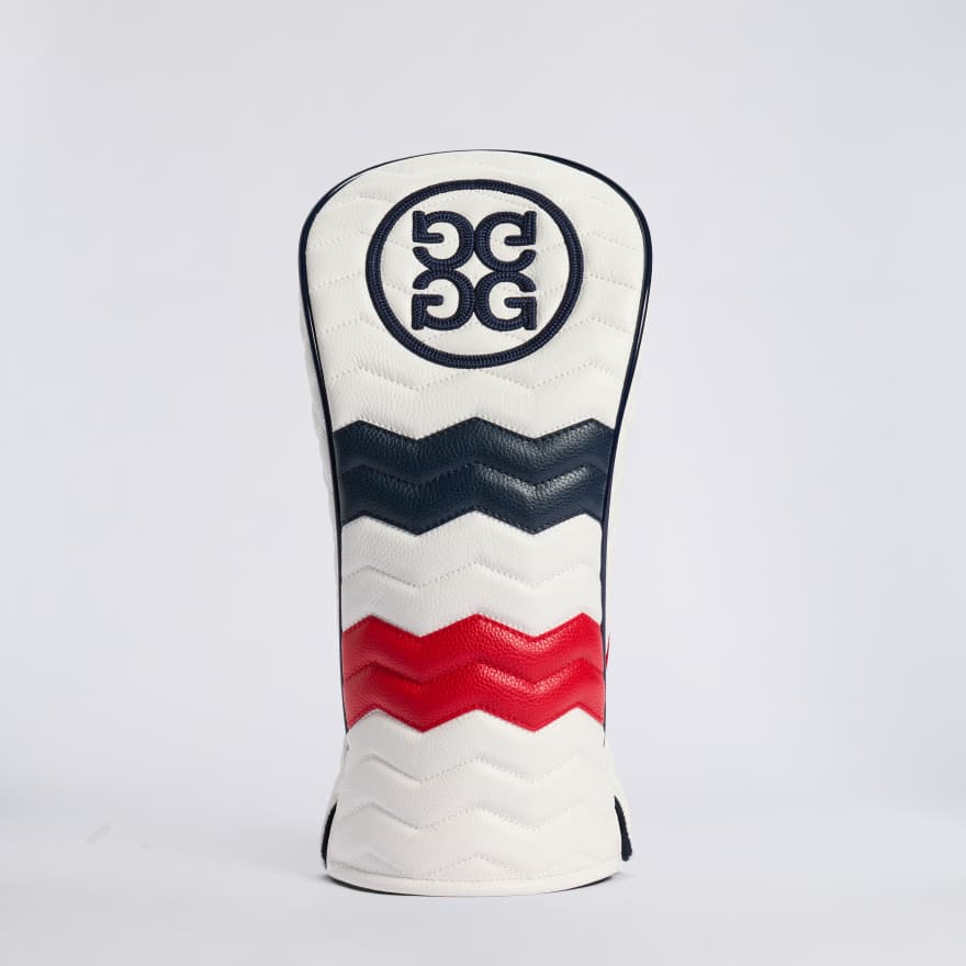 QUILTED LEATHER DRIVER HEADCOVER in RWB image number 1