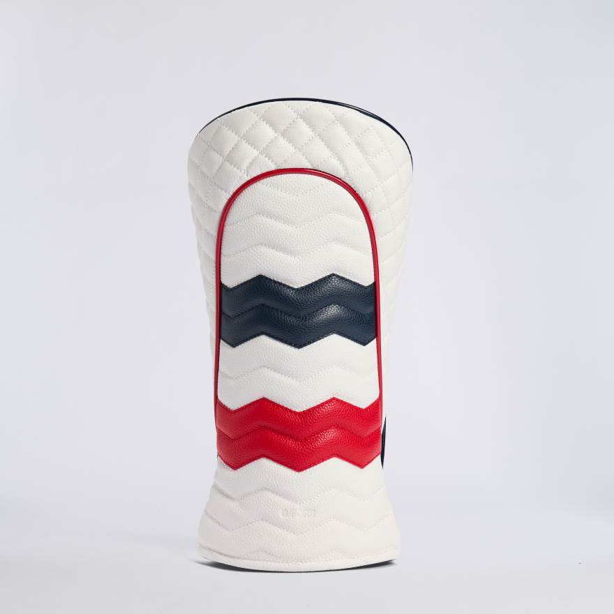 QUILTED LEATHER DRIVER HEADCOVER in RWB image number 2