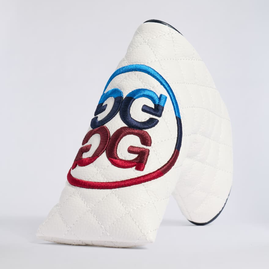 STRIPED CIRCLE G'S LEATHER BLADE HEADCOVER in SNOW / MULTI image number 1