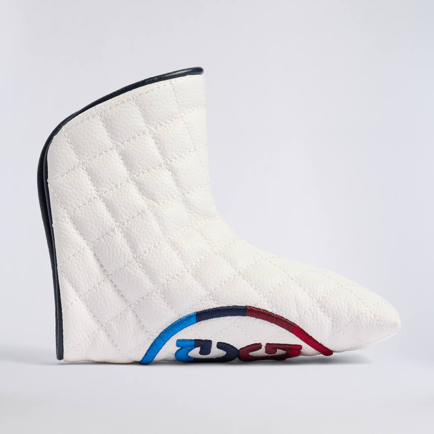 STRIPED CIRCLE G'S LEATHER BLADE HEADCOVER in SNOW / MULTI image number 3