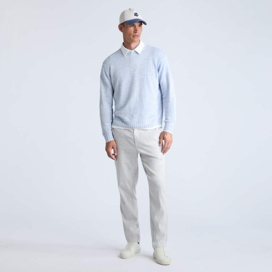 LTD RELEASE GULF LINEN CREWNECK SWEATER in BAJA image number 2
