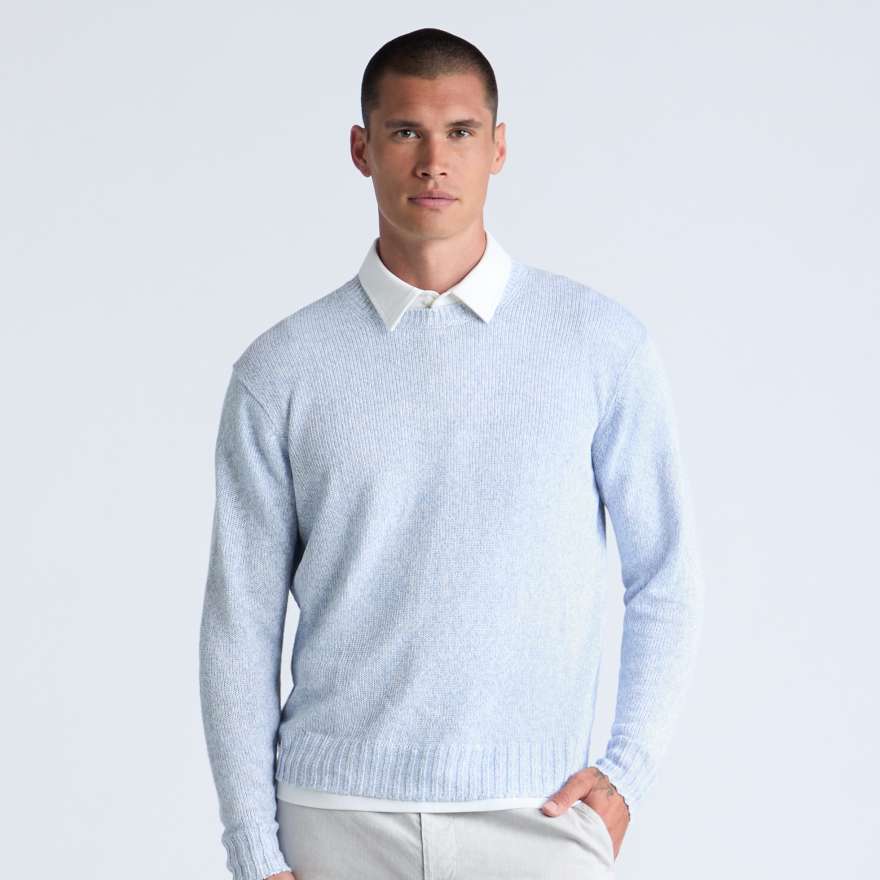 LTD RELEASE GULF LINEN CREWNECK SWEATER in BAJA image number 3