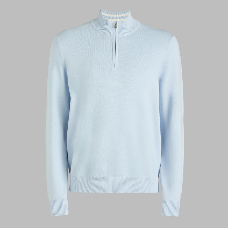 COOLING COTTON 1/4 ZIP JUMPER in BAJA image number 2