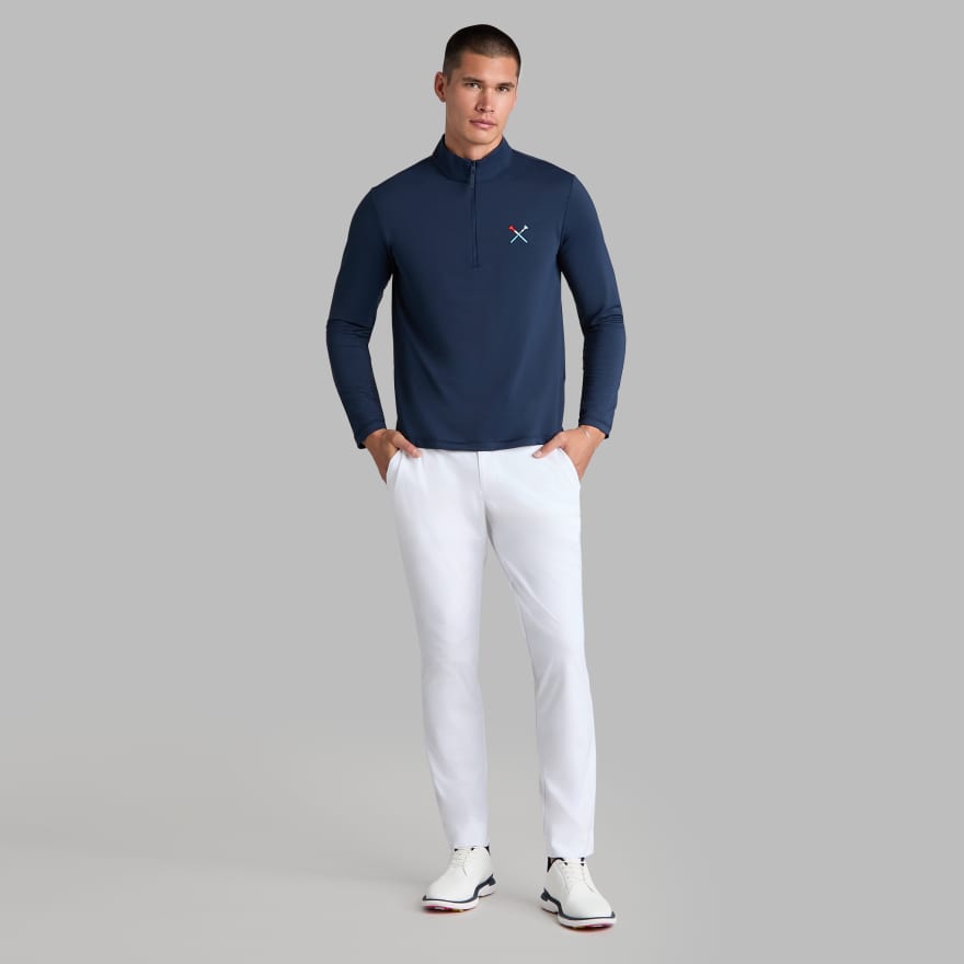 LTD RELEASE TEE TIME BRUSHED BACK TECH 1/4 ZIP PULLOVER in Twilight image number 3
