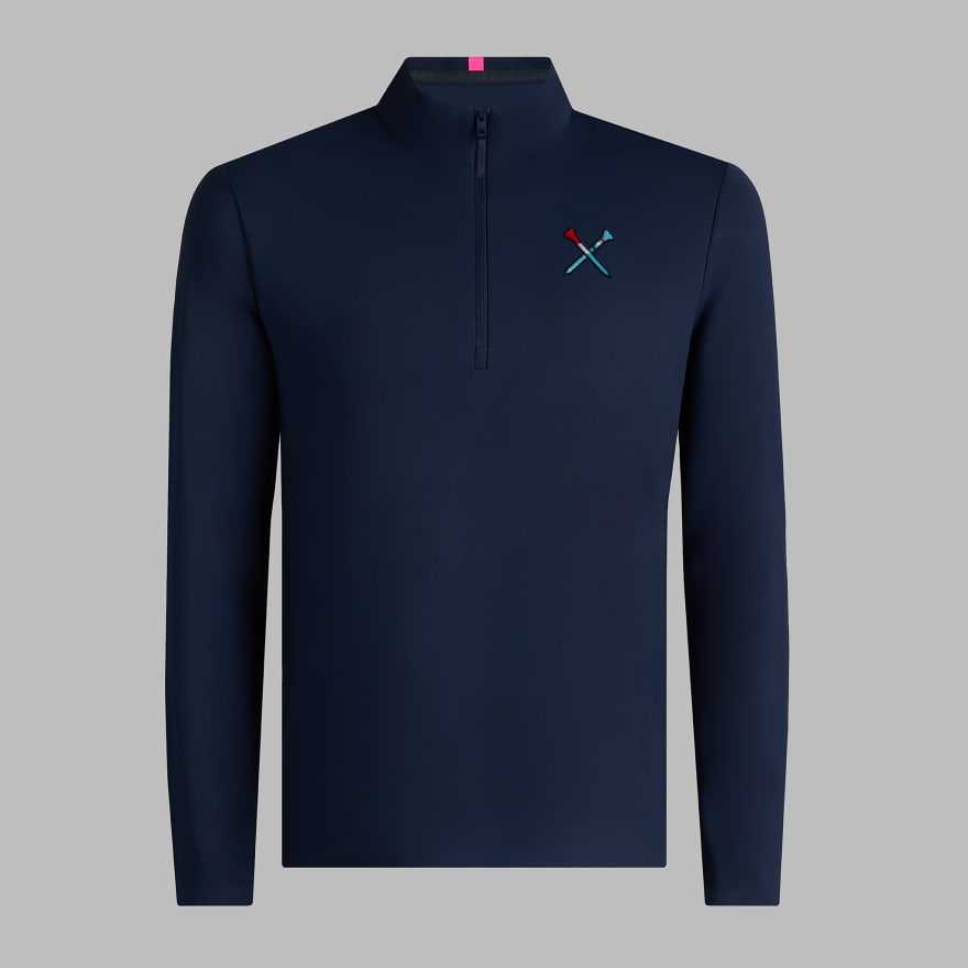 LTD RELEASE TEE TIME BRUSHED BACK TECH 1/4 ZIP PULLOVER in Twilight image number 1