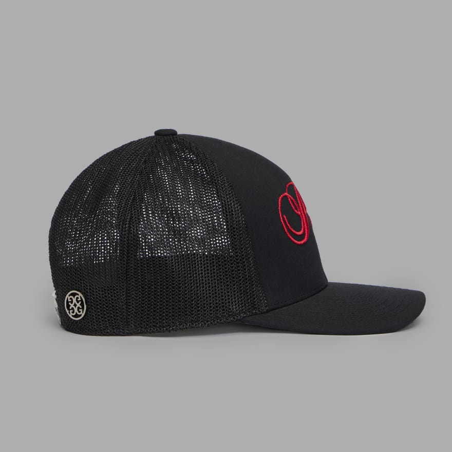 LTD RELEASE POPS TRUCKER HAT in ONYX / LAVA image number 4