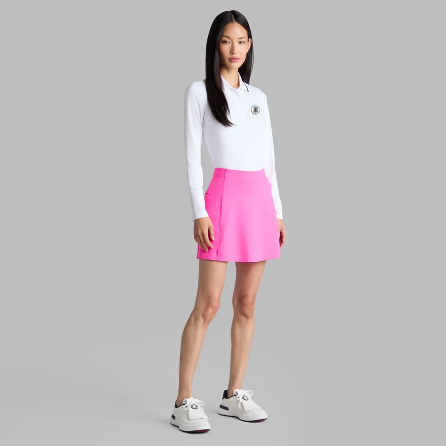 2026 U.S. OPEN SILKY TECH NYLON LONG SLEEVE POLO in Snow image number 2