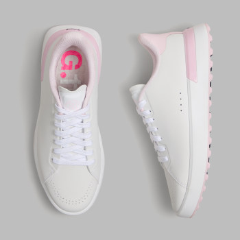 WOMEN'S LTD RELEASE G.112 PERFORATED KILTIE GOLF SHOE in Snow / Blush