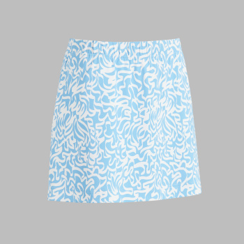 SCRIBBLE PERFORMANCE TWILL A-LINE SKORT in BAJA