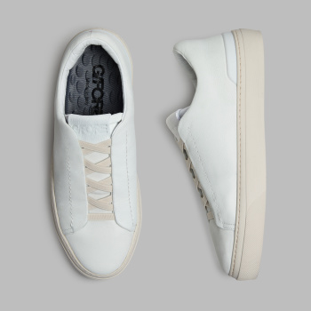 WOMEN'S ENDEAVOUR SLIP ON LEATHER SNEAKER in Snow