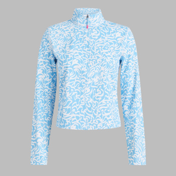 SCRIBBLE PERFORMANCE TWILL 1/4 ZIP TOP in BAJA