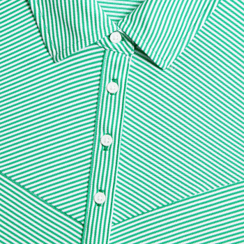 Alternative image of CHEVRON STRIPE TECH PIQU&Eacute; SLEEVELESS POLO in Clover