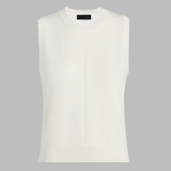 LTD RELEASE COOLING COTTON SLEEVELESS SWEATER in CHALK WHITE