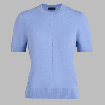 COOLING COTTON SHORT SLEEVE CREWNECK TOP in Willow