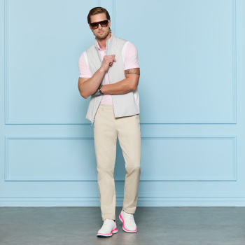 Alternative image of ALL PLAY COTTON STRETCH STRAIGHT LEG TROUSER in PUMICE