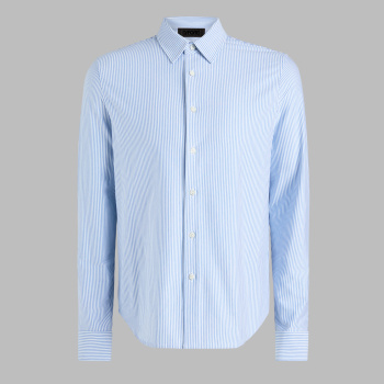 LTD RELEASE LUXE COTTON BLEND SHIRT in SNOW / LISBON