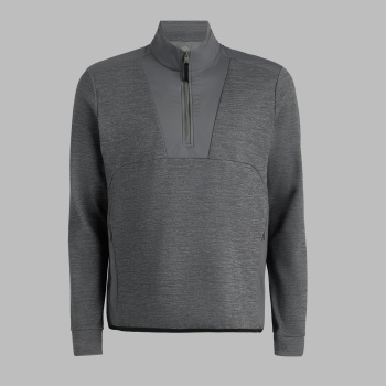 DOUBLE KNIT PULLOVER in CHARCOAL MELANGE
