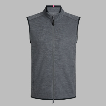 DOUBLE KNIT GILET in CHARCOAL MELANGE