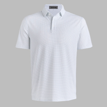 GEO ALL PLAY STRETCH KNIT POLO in Snow