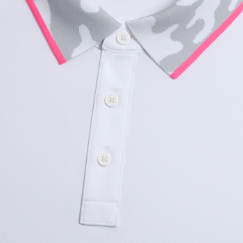Alternative image of CAMO COLLAR PERFORMANCE PIQU&Eacute; POLO in Snow