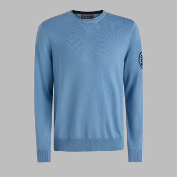 CIRCLE G'S MERINO WOOL CREWNECK JUMPER in BAJA