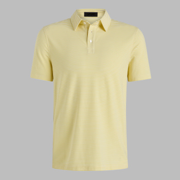ALL PLAY STRIPE STRETCH KNIT POLO in Canary