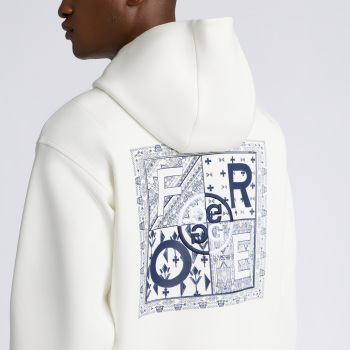 Alternative image of FORE CORNERS COTTON BLEND SCUBA HOODIE in CHALK WHITE