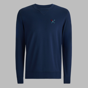 LTD RELEASE TEE TIME PERFORMANCE PIQU&Eacute; CREWNECK LAYER in Twilight