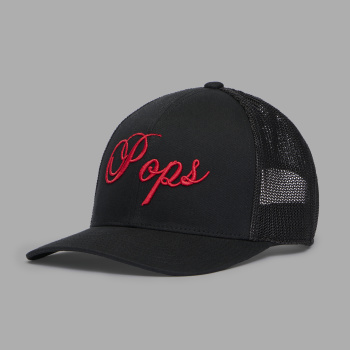 LTD RELEASE POPS TRUCKER HAT in ONYX / LAVA