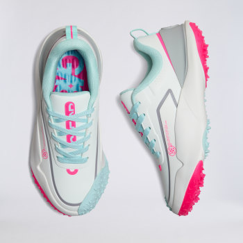 WOMEN'S LTD RELEASE G/18 GOLF SHOE in SNOW / KNOCKOUT PINK