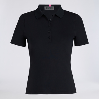 TECH NYLON RIB POLO in Onyx