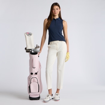 Alternative image of PLEATED COLLAR SILKY TECH NYLON SLEEVELESS POLO in Twilight