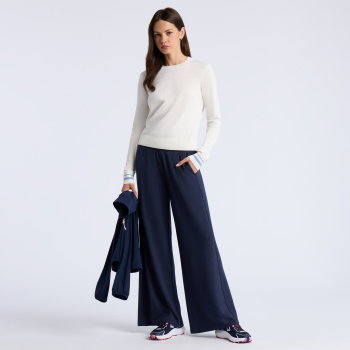 Alternative image of COOLING COTTON CREWNECK JUMPER in CHALK WHITE
