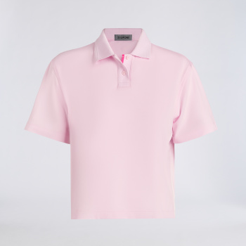 ALL PLAY TUX BOXY POLO in Blush