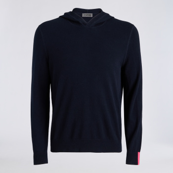 CASHMERE HOODED JUMPER in Twilight