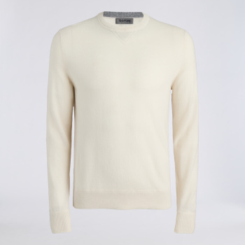 CASHMERE CREWNECK JUMPER in PUMICE