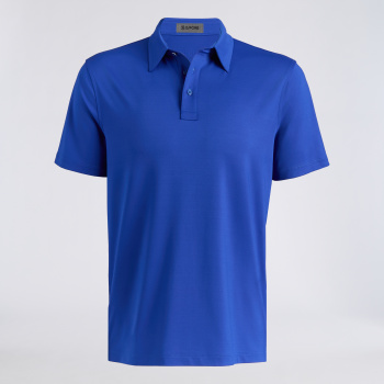 SOLID TECH JERSEY POLO in Cobalt