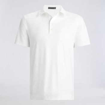 LUXE COTTON BLEND POLO in Snow