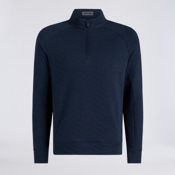 DUNES COTTON QUILTED 1/4 ZIP PULLOVER in Twilight